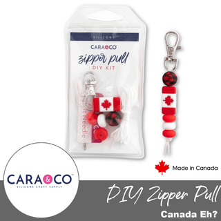 Canada Eh? | DIY Zipper Charm Pull Kit - Emmaline Bags Inc. - Sewing Supplies & Notions