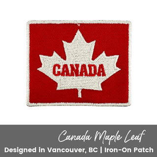 Canada Maple Leaf Iron-On Patch | Embroidered Patch - Emmaline Bags Inc.-Sewing Supplies & Notions