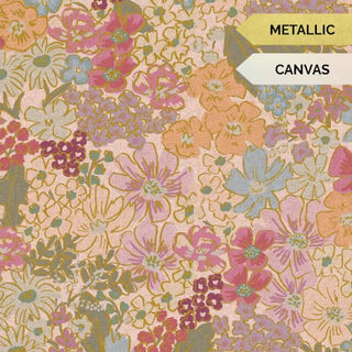 CANVAS Mimi Plum // METALLIC // English Rose by Rifle Paper Co. (1/4 yard) - Emmaline Bags Inc.