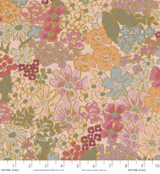 CANVAS Mimi Plum // METALLIC // English Rose by Rifle Paper Co. (1/4 yard) - Emmaline Bags Inc.