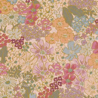 CANVAS Mimi Plum // METALLIC // English Rose by Rifle Paper Co. (1/4 yard) - Emmaline Bags Inc.