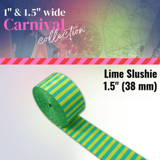 Carnival Stripe Webbing Collection (5 Yards) - Emmaline Bags Inc.