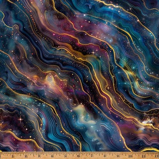 Celestials | Midnight Flora by Hoffman (1/4 Yard) - Emmaline Bags Inc. - Fabric
