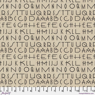 Charcoal Typography // Tim Holtz Eclectic Elements - Palette - (1/4 yard) - Emmaline Bags Inc. - Fabric