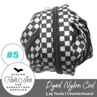 Checkerboard | Nylon Coil Zipper | SIZE5* (3.25 Yards) - Emmaline Bags Inc. - Bag Zippers