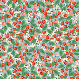 Cherry Blossom in Light Blue • Orchard (1/4 yard) - Emmaline Bags Inc.