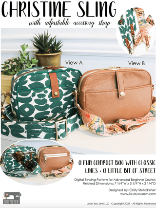 Christine Sling by Love You Sew (Printed Paper Pattern) - Emmaline Bags Inc.