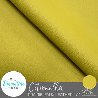 Citronella | Prairie Faux Leather™ | ½ Yard Precut (18" x 53") - Emmaline Bags Inc.-Fabric