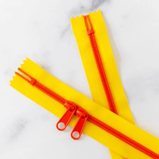 Citrus | 30" Nylon Coil Zipper | *Size #5* with Two Pulls - Emmaline Bags Inc.-Bag Zippers