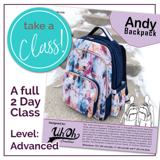 Class: Andy Backpack (2 FULL DAYS) - Oct 24 & 25/2026 - Emmaline Bags Inc. - Class