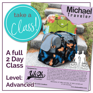 Class: The Michael Traveler (2 FULL DAYS) by UhOh Creations - Nov 6 & 7, 2024 - Emmaline Bags Inc.