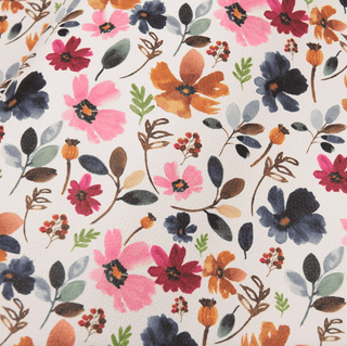 Classic Floret | Zipper Valley Printed Pebble Faux Leather | 12" x 52" Pre - Cut - Emmaline Bags Inc. - Fabric