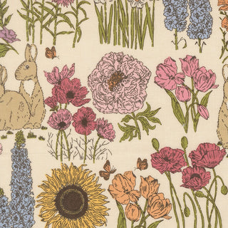 Cloud Garden Bunnies | My Secret Garden by Stacy Iest Hsu for Moda (¼ Yard) - Emmaline Bags Inc.-Fabric