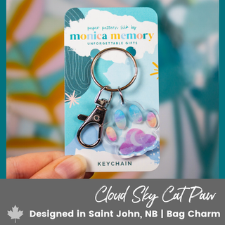 Cloud Sky Cat Paw Bag Charm & Keychain - Emmaline Bags Inc.-Bag Hardware