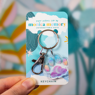 Cloud Sky Cat Paw Bag Charm & Keychain - Emmaline Bags Inc.-Bag Hardware