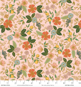 Colette in Blush Metallic • Orchard (1/4 yard) - Emmaline Bags Inc.