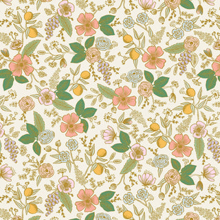 Colette in Cream Metallic • Orchard (1/4 yard) - Emmaline Bags Inc.