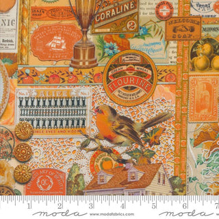 Collage in Orange • Curated in Color (1/4 yard) - Emmaline Bags Inc.