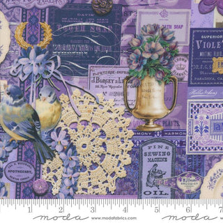 Collage in Purple • Curated in Color (1/4 yard) - Emmaline Bags Inc.