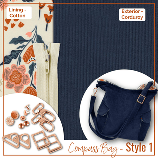 Compass Bag - Complete Bag Making Kit - Emmaline Bags Inc.