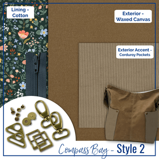 Compass Bag - Complete Bag Making Kit - Emmaline Bags Inc.