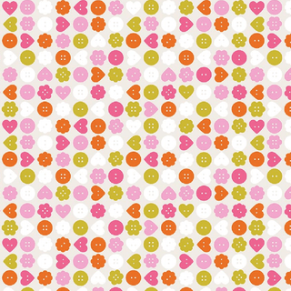 Cream Buttons | Bits and Bobs by Sarah Hearts (¼ Yard) - Emmaline Bags Inc.-Fabric
