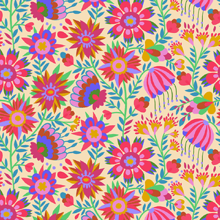 Cream Charmed // Allegory by Anna Maria Parry (1/4 yard) - Emmaline Bags Inc. - Fabric