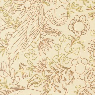 Cream Ruins (Metallic) | Sunlit Ruins for Moda (¼ Yard) - Emmaline Bags Inc. - Fabric