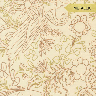 Cream Ruins (Metallic) | Sunlit Ruins for Moda (¼ Yard) - Emmaline Bags Inc. - Fabric
