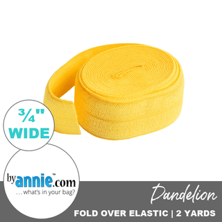 Dandelion | Fold Over Elastic | ¾" (20 mm) (2 Yard Package) - Emmaline Bags Inc.-Sewing Supplies & Notions