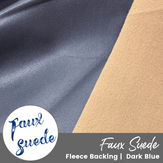 DARK BLUE | Faux Suede (per ¼ yard) - Emmaline Bags Inc.-Fabric