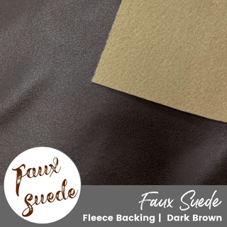 DARK BROWN | Faux Suede (per ¼ yard) - Emmaline Bags Inc.-Fabric