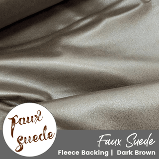 DARK BROWN | Faux Suede (per ¼ yard) - Emmaline Bags Inc.-Fabric