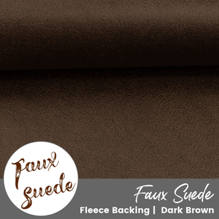 DARK BROWN | Faux Suede (per ¼ yard) - Emmaline Bags Inc.-Fabric