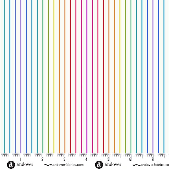Strip Color Wheel DAY Spectrum Stripe // Color Wheel for Andover Fabrics (1/4 yard ...