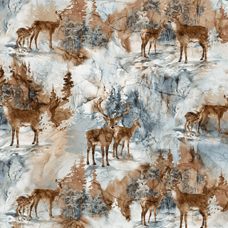 Deer // Highland View for Northcott (1/4 yard) - Emmaline Bags Inc.