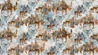 Deer // Highland View for Northcott (1/4 yard) - Emmaline Bags Inc.