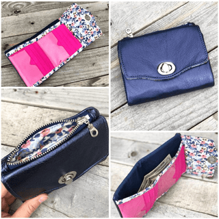 Demi Wallet by Linds Handmade (Printed Paper Pattern) - Emmaline Bags Inc.