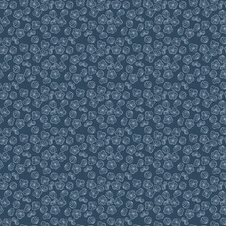 Denim Blossoms // Folktale for FIGO (1/4 yard) - Emmaline Bags Inc.