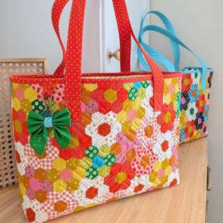 Divided Tablet Tote by Ma Tante Quilting (Printed Paper Pattern) - Emmaline Bags Inc.-Sewing Patterns