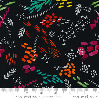 Doodles on Black // Playgrounds (1/4 yard) - Emmaline Bags Inc.