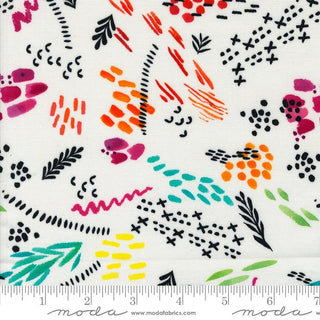 Doodles on White // Playgrounds (1/4 yard) - Emmaline Bags Inc.