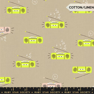 Khaki Bloom (Linen) | LoFi Linens by Ruby Star Society (¼ Yard)