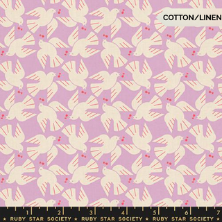 Wisteria Flock Yeah (Linen) | LoFi Linens by Ruby Star Society (¼ Yard)