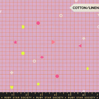 Wisteria Power Grid (Linen) | LoFi Linens by Ruby Star Society (¼ Yard)
