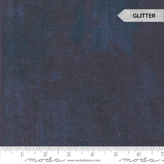 Glitter Peacoat | Grunge Glitter for Moda (¼ Yard)