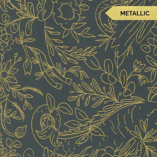 Dusk Ruins (Metallic) | Sunlit Ruins for Moda (¼ Yard) - Emmaline Bags Inc. - Fabric