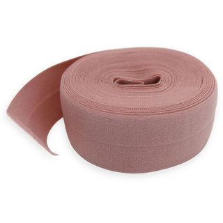 Dusty Rose | Zipper Valley Fold Over Elastic | 1" (25 mm) (4 Yards) - Emmaline Bags Inc.-Sewing Supplies & Notions