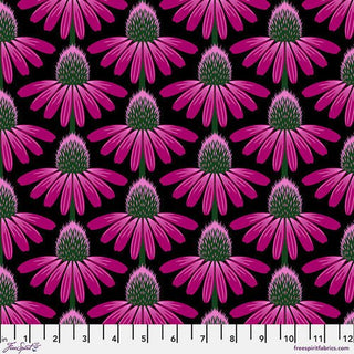 Echinacea - Ruby // Cotton Lawn 54"Wide - (1/4 yard) - Emmaline Bags Inc.