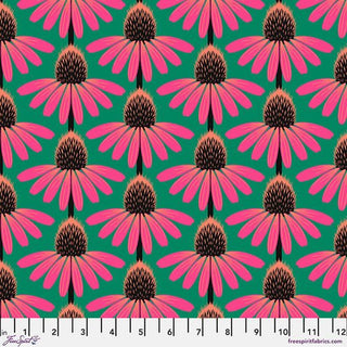 Echinacea - Sunset // Cotton Lawn 54"Wide - (1/4 yard) - Emmaline Bags Inc.